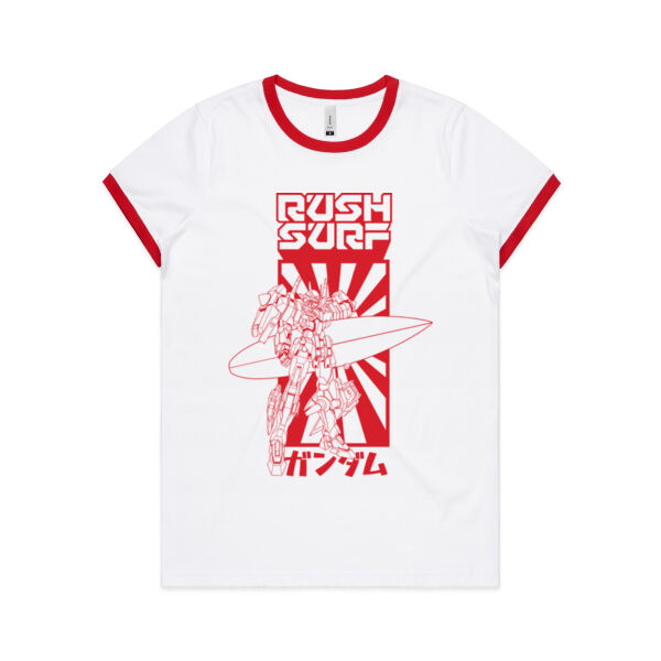 Surf Mech - Women's Ringer Tee Thumbnail
